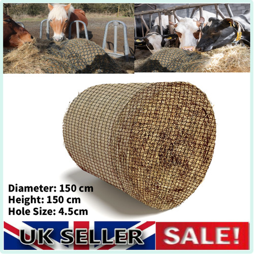Large round bale hay net - large, field